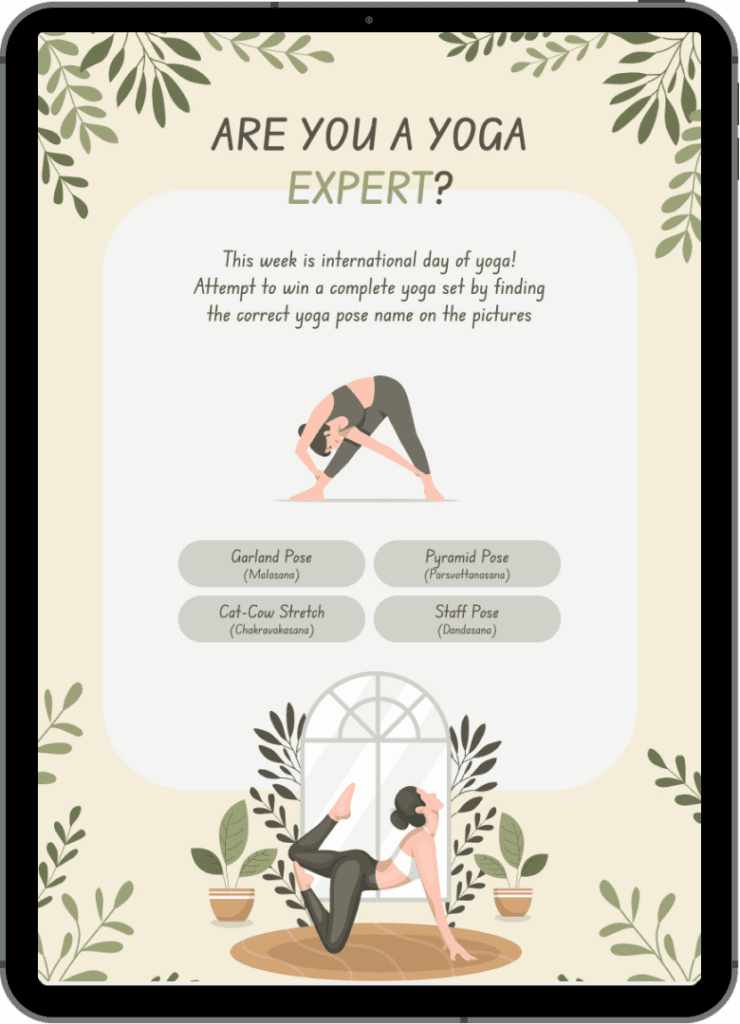ipad quiz yoga summer advertising campaigns gamification strategy  740x1024