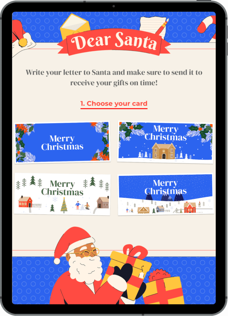 ipad dear santa card christmas marketing campaign 1 740x1024