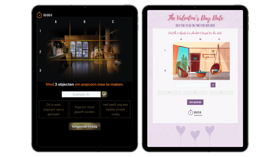 interactive quiz marketing escape game