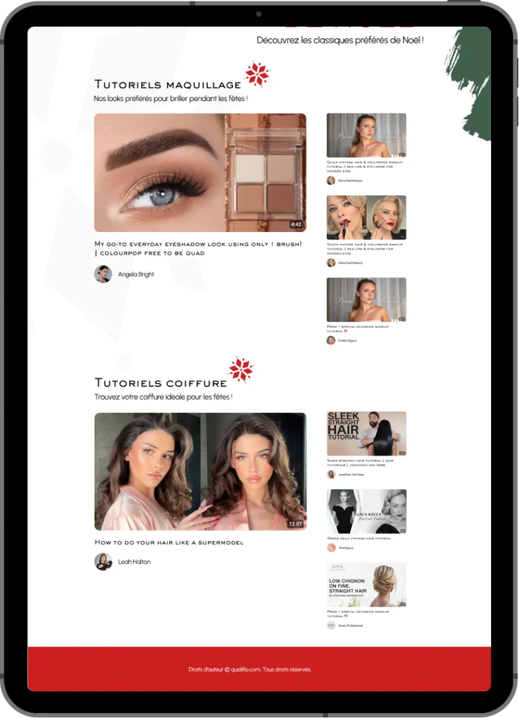 ipad landing page beaute jeux concours pour noel 2 1x 740x1024