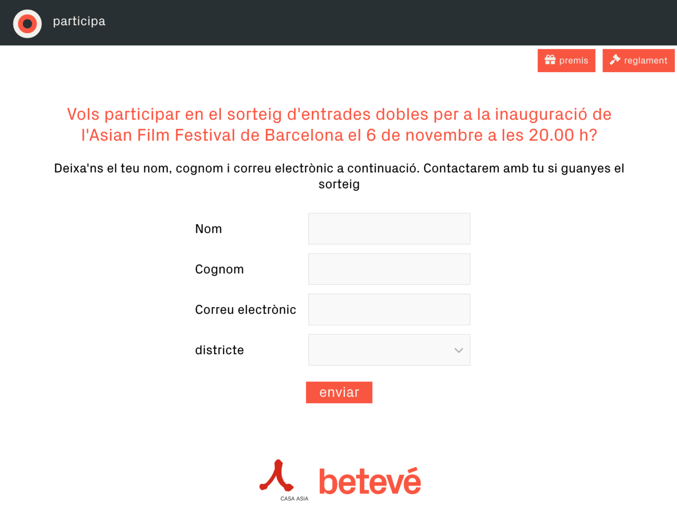 beteve landing page