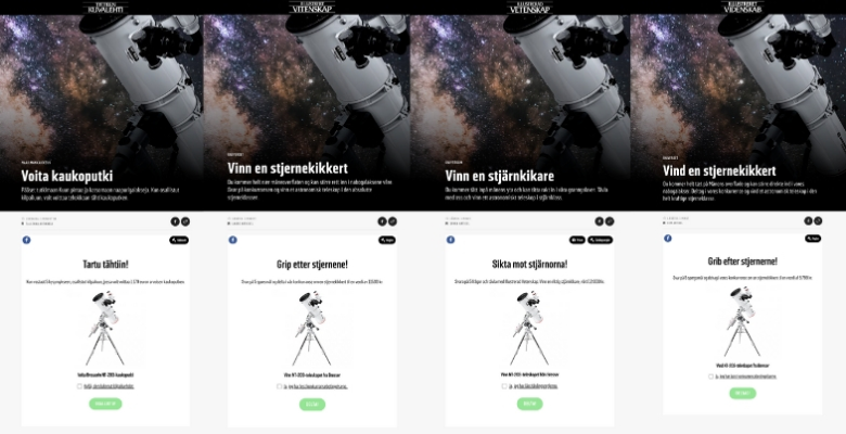 bonnier space quiz campaign marketing