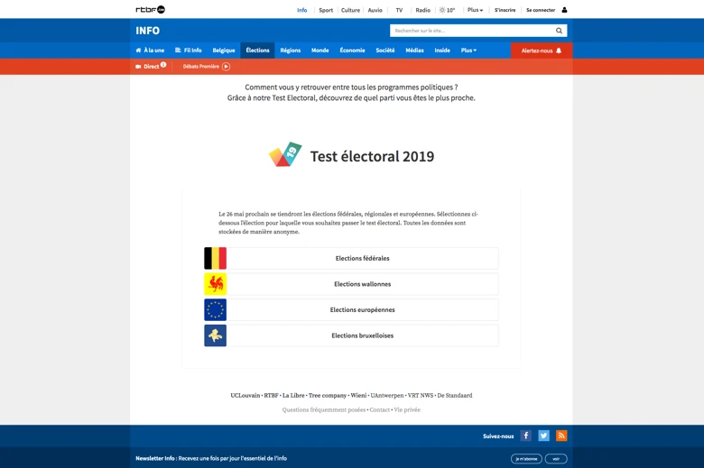 test electoral rtbf quiz elections 2019