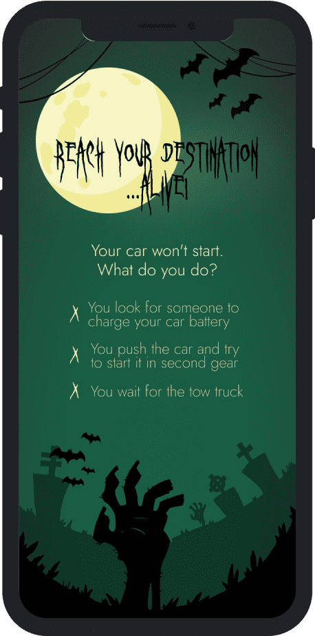halloween campaign ideas sudden death quiz