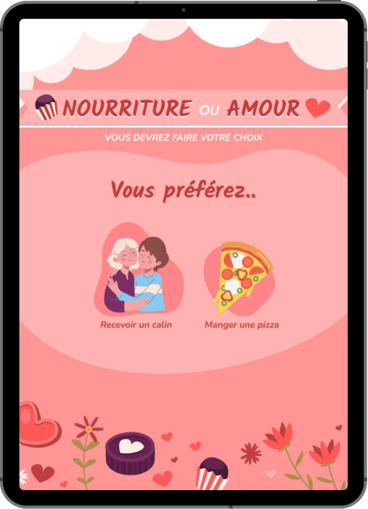 ipad action marketing pour la saint valentin test de personnalite 740x1024