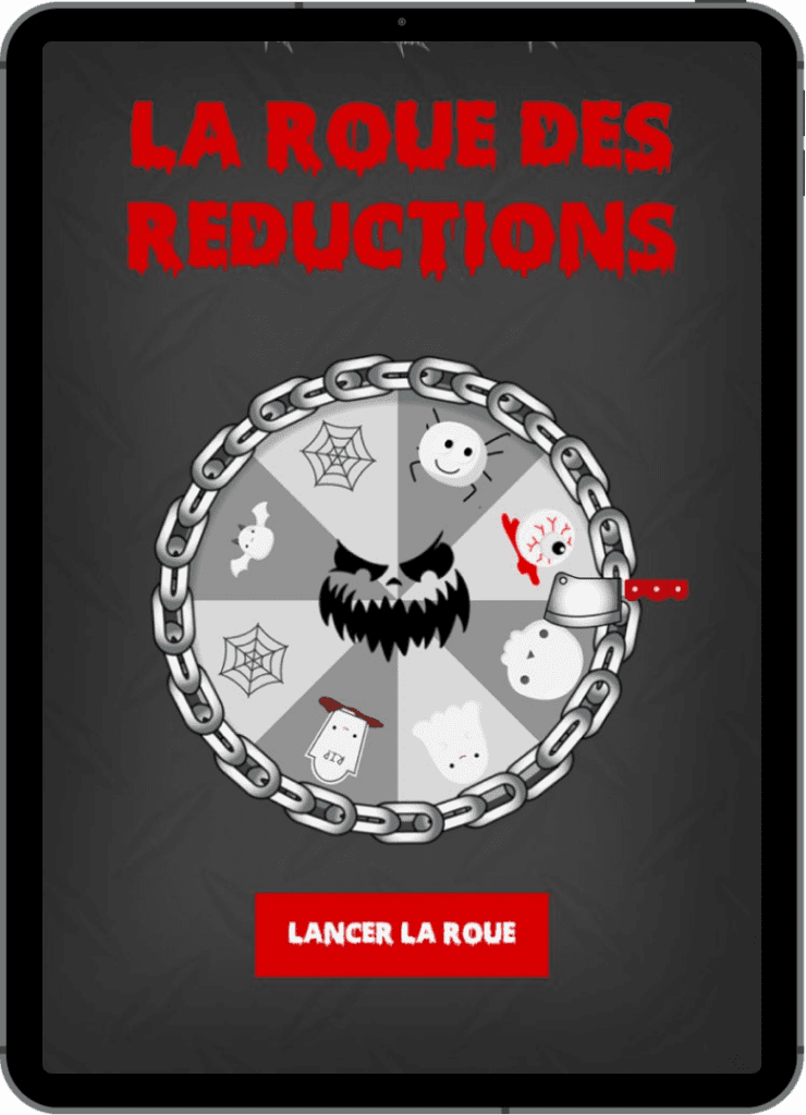 ipad roue de la fortune action marketing pour halloween 740x1024