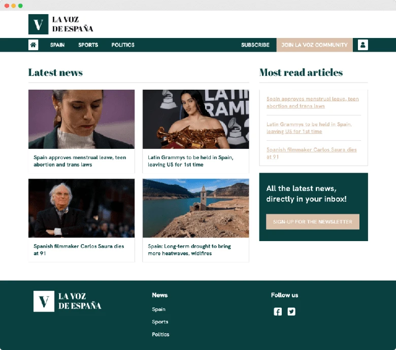 la voz website