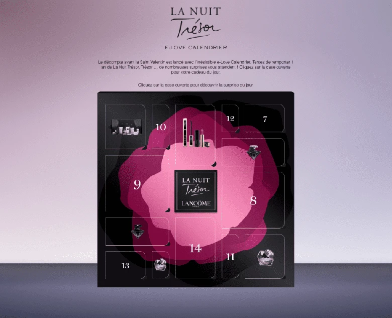 picture lancomes e love calendar