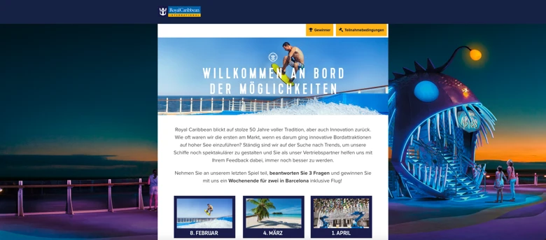 royale caribbean contest b2b marketing