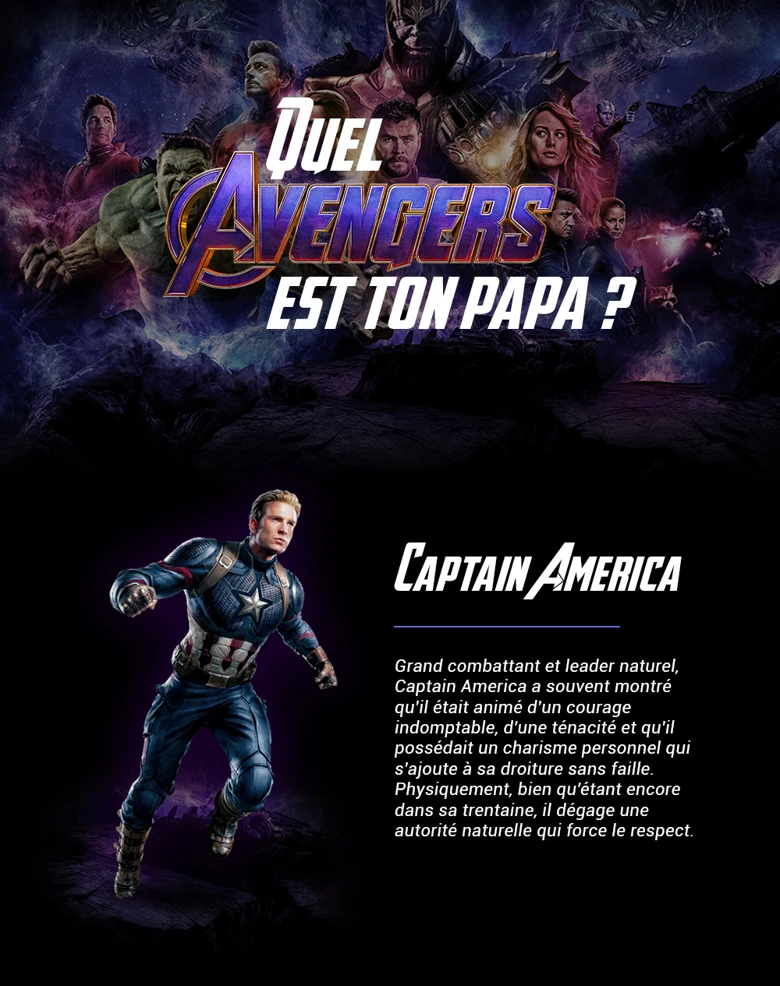 test personnalite avengers quel avenger est ton papa fete des peres 2019