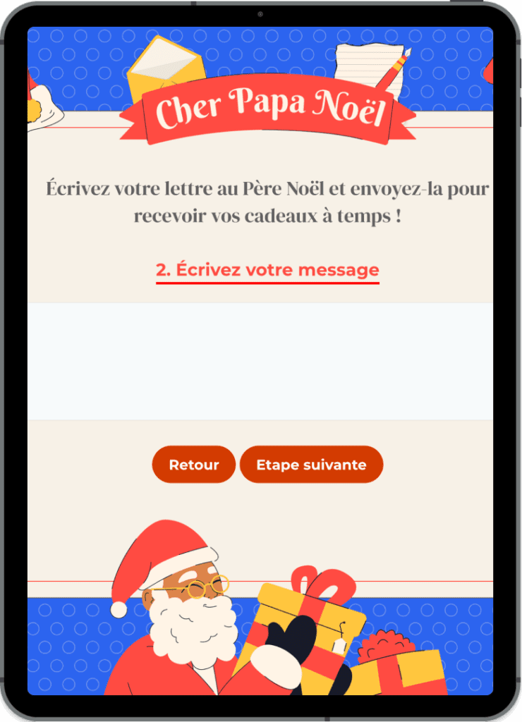 ipad cher papa noel lettre marketing de noel 2 1 740x1024