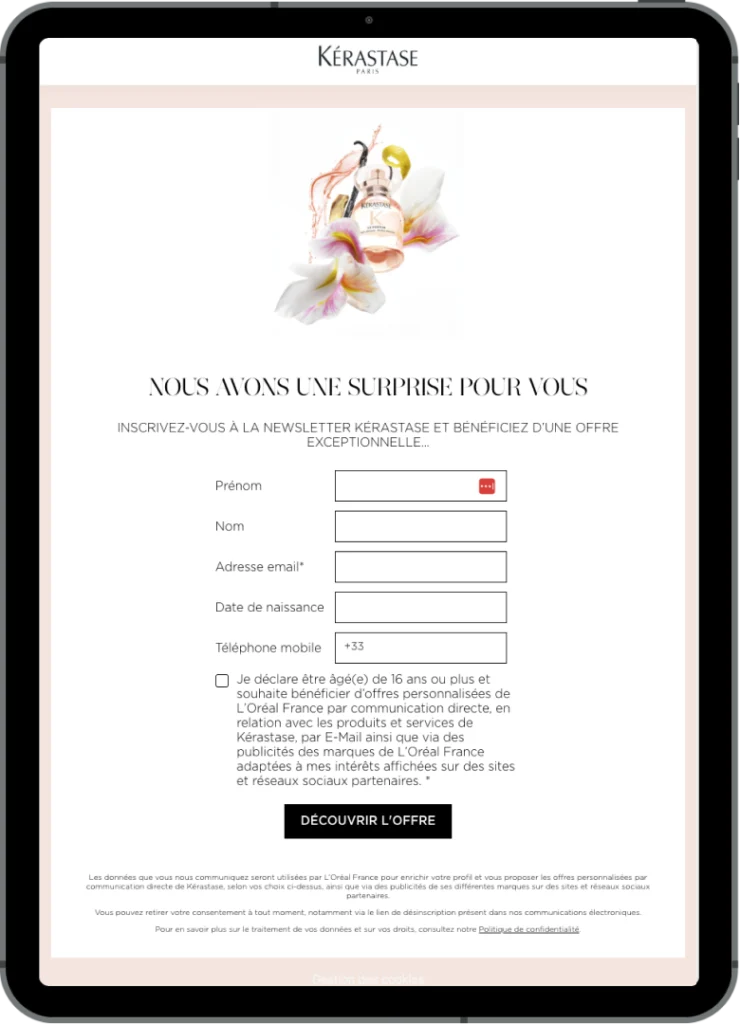 ipad kerastase quiz interactive marketing campaigns of september 2 740x1024