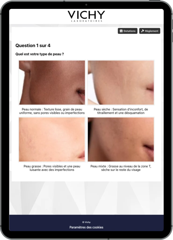 ipad vichy test de personalite campagnes marketing interactives septembre 740x1024
