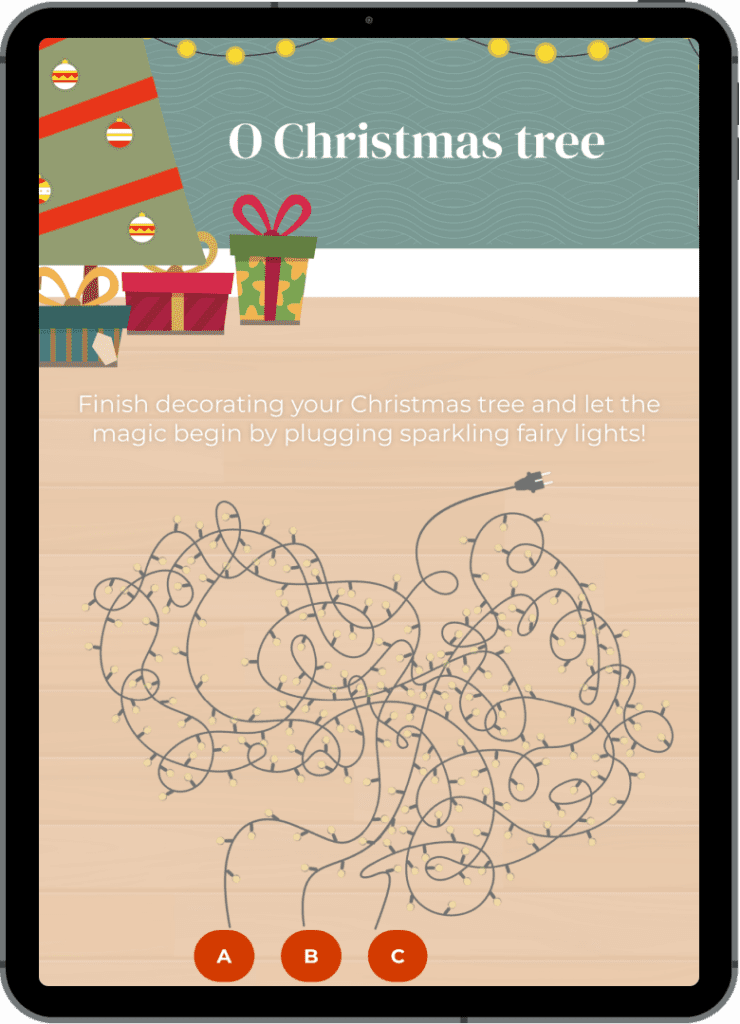 ipad o christmas tree quiz christmas marketing campaign 740x1024