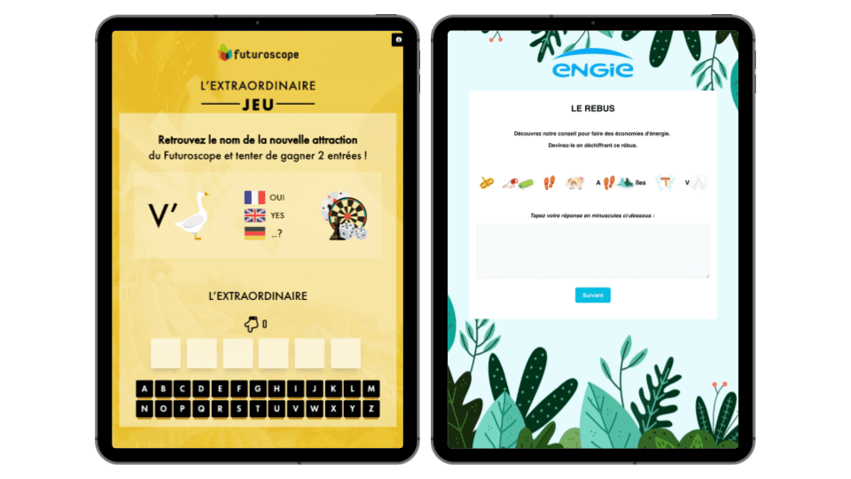 interactive quiz marketing rebus