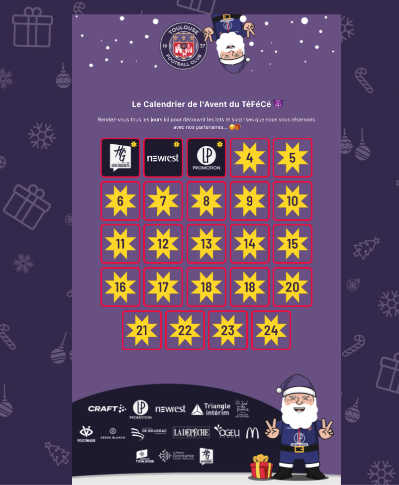 toulouse football club advent calendar