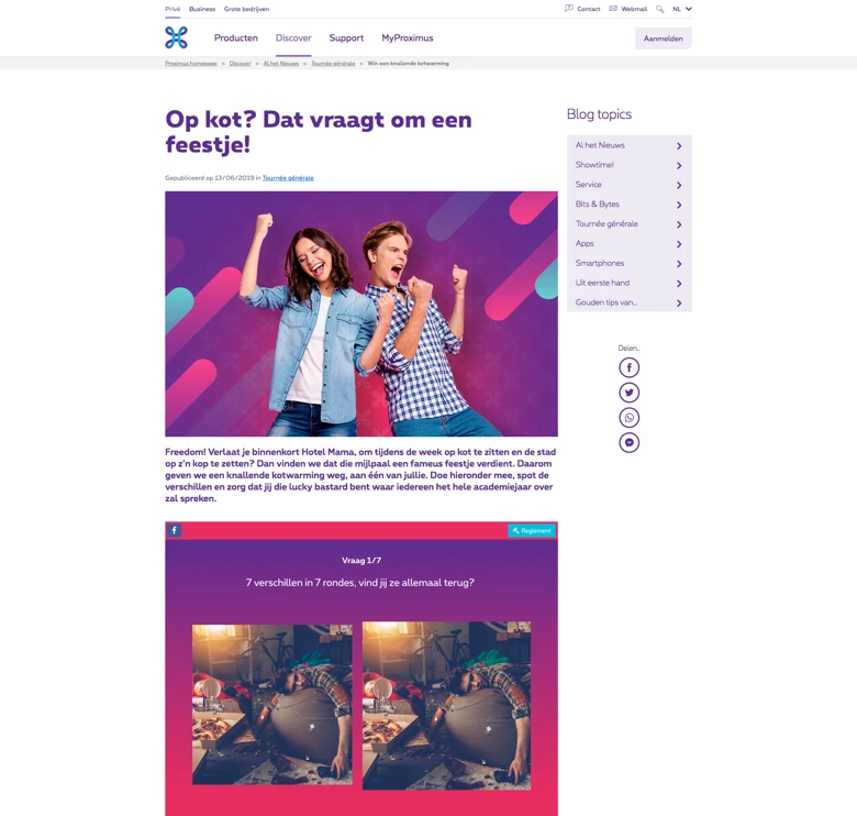 best interactive marketing campaigns june proximus