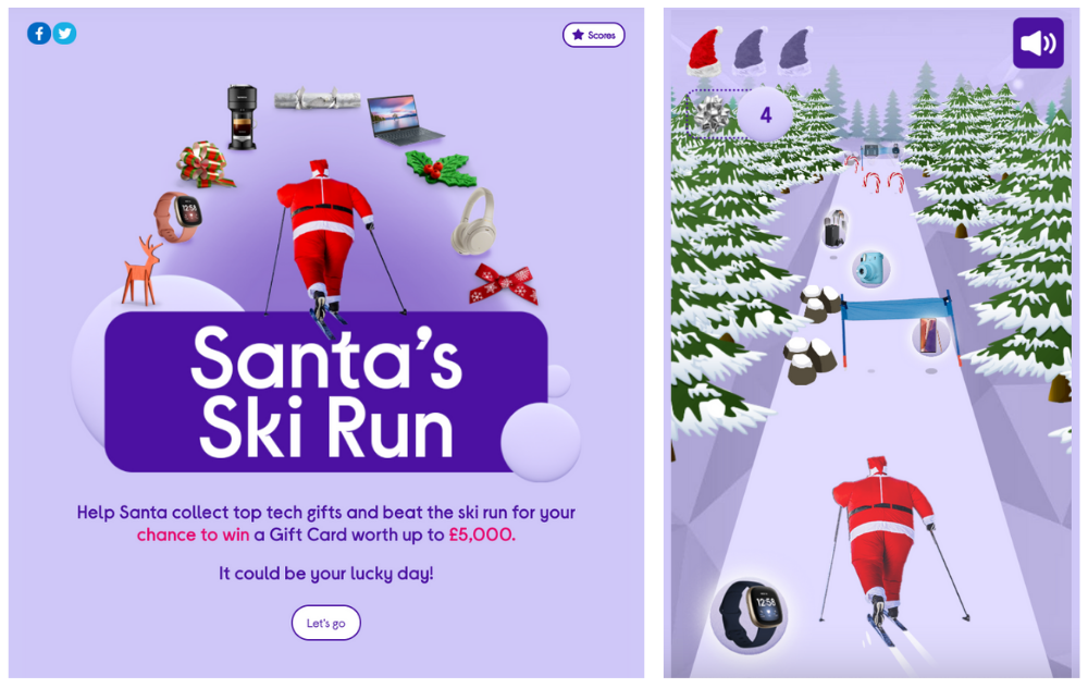 make brand memorable custom marketing games dr oetker santa ski run