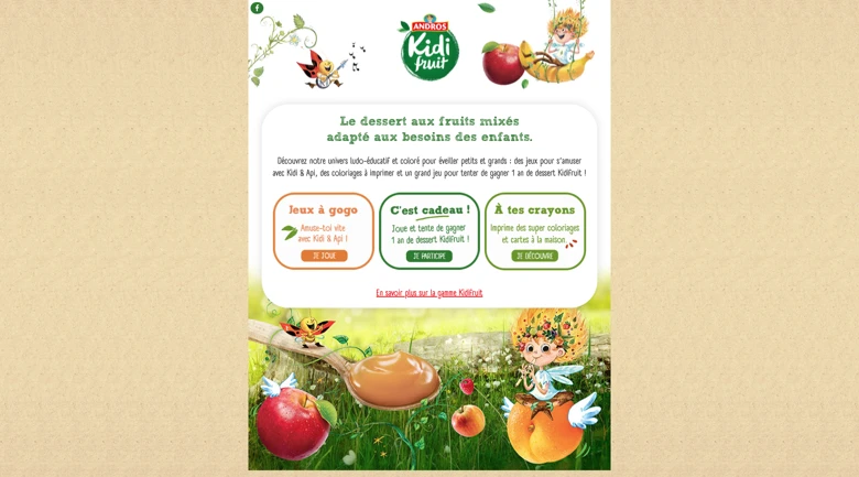 andros kidifruit jeux concours marketing