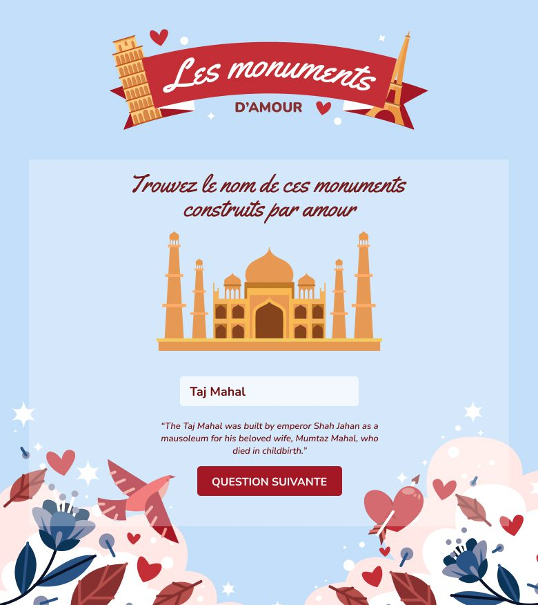 campagne saint valentin monuments amour
