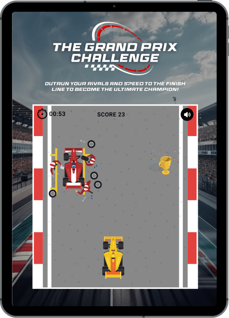 ipad obstacle run F1 summer advertising campaigns gamification strategy 740x1024