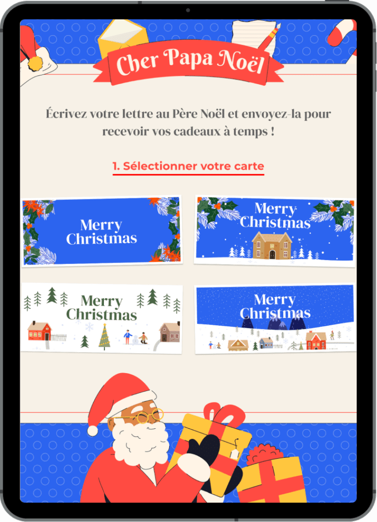 ipad cher papa noel lettre marketing de noel 3 740x1024