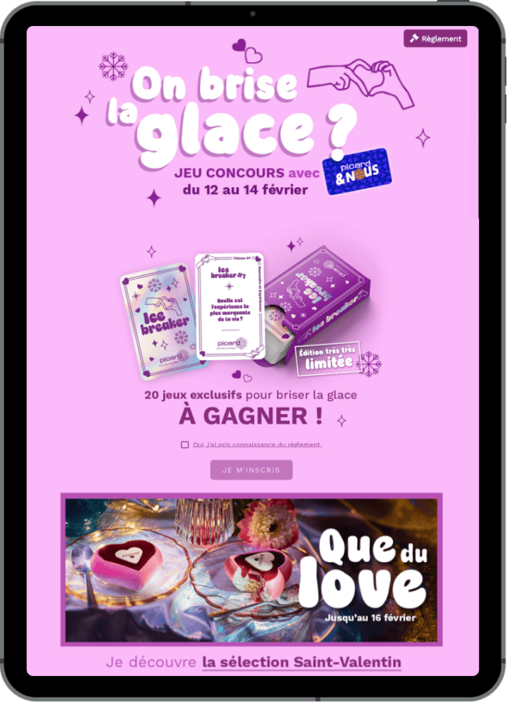 ipad picard tirage au sort campagnes marketing interactives de fevrier 740x1024