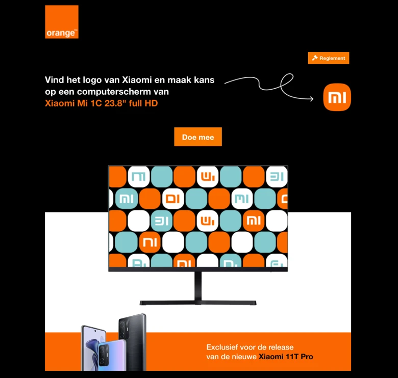 orange xiaomi sponsored campaigns