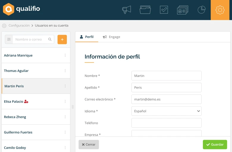 gestionar los usuarios mas rapidamente