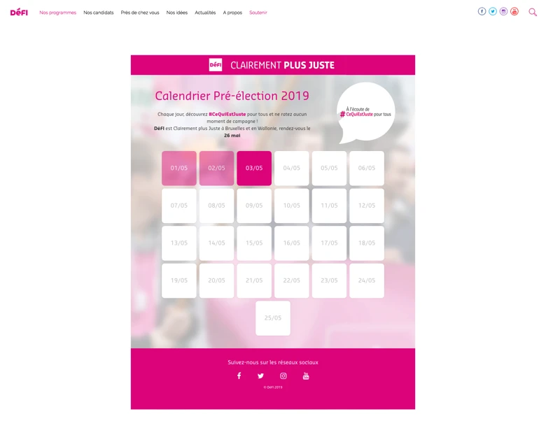 european elections 2019 calendar political party