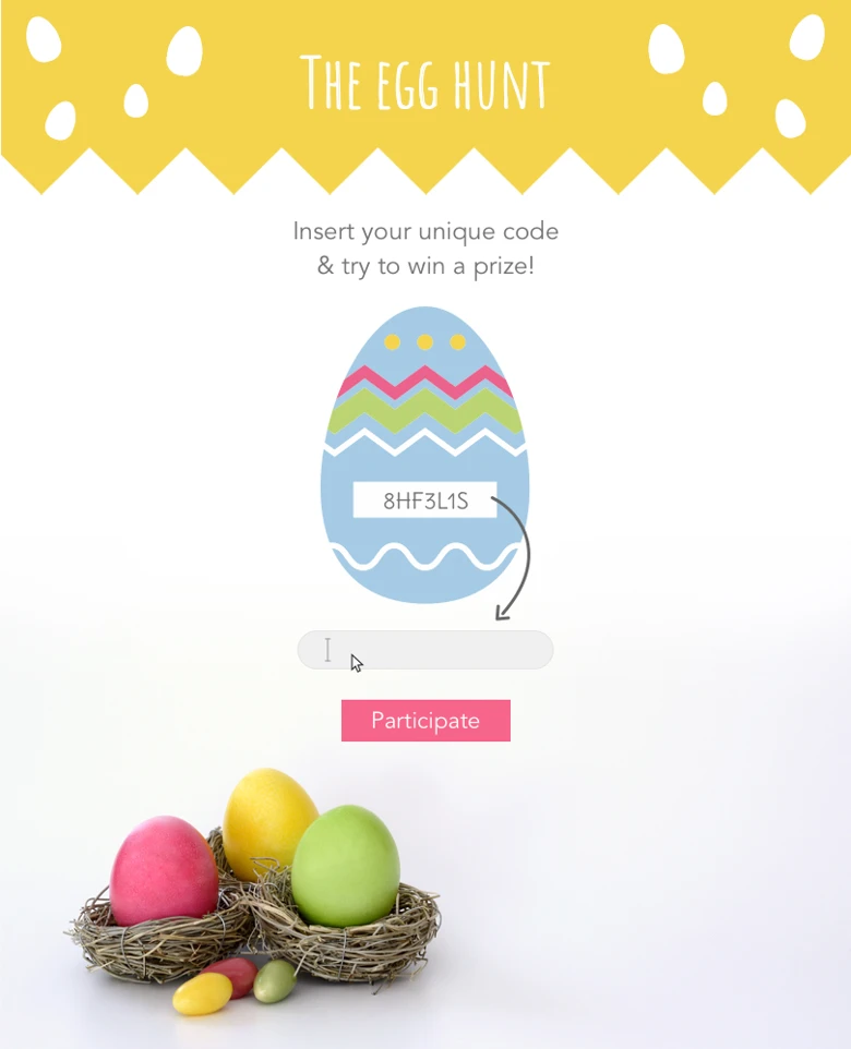 unique code easter campaign marketing egg hunt