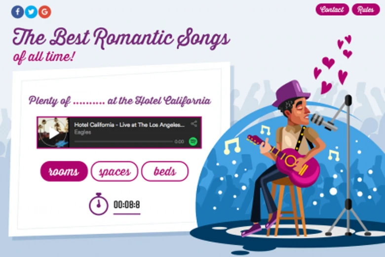 blind test qualifio valentines day 2018