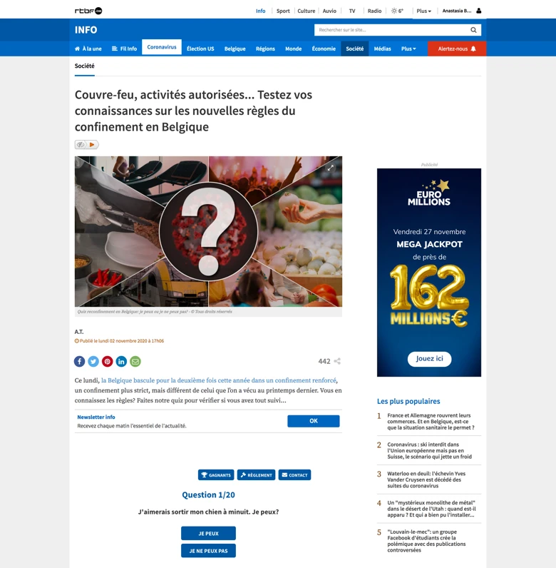 favourite interactive marketing campaigns november rtbf