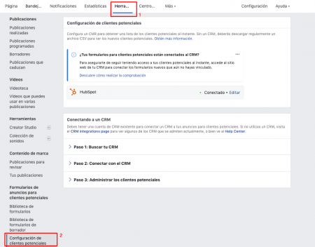 facebook crm integration ES 450x352