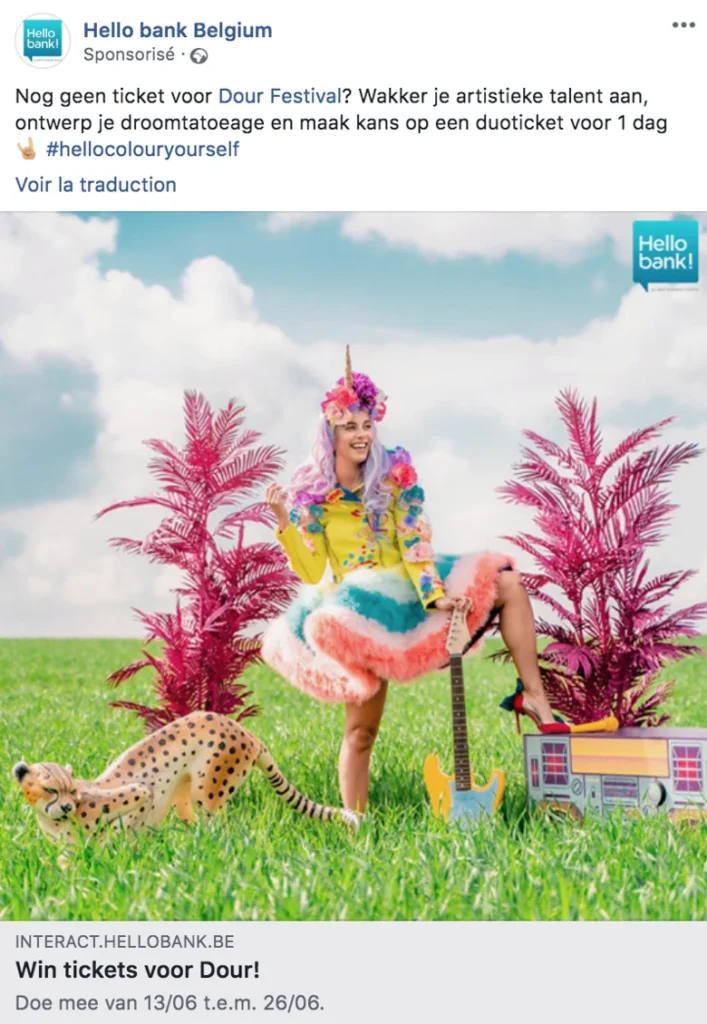 meilleures campagnes marketing juin hello bank facebook 707x1024