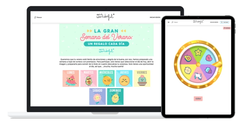 Mr. Wonderful: positivity and interactivity to generate traffic and grow their database