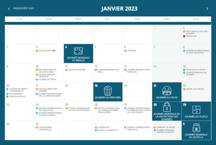 Calendrier marketing 2023 : les dates à ne pas manquer cette année