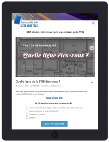 La STIB se lance dans le contenu interactif pour animer ses réseaux sociaux