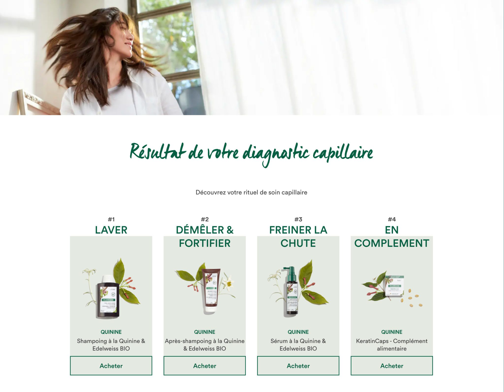 Hair care routine finder