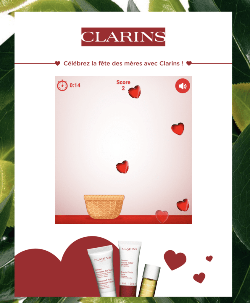 Clarins catcher - Mother's Day