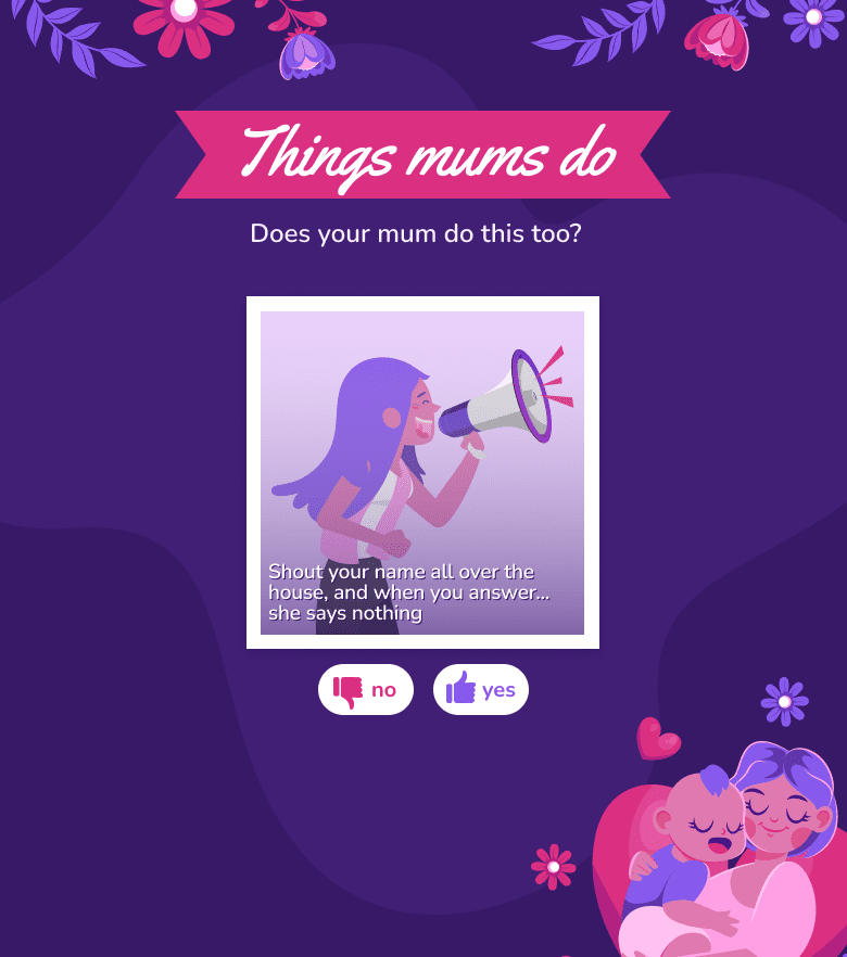 Swiper quiz Mother's Day 