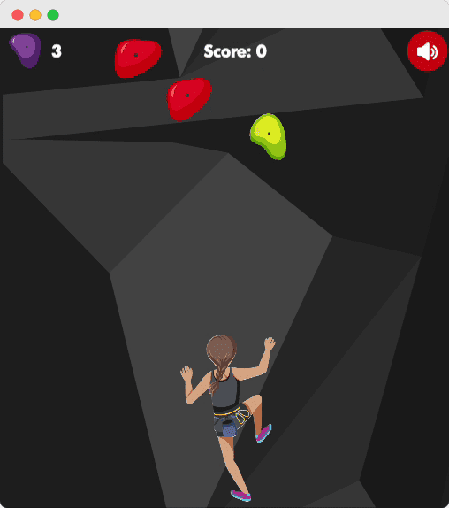 The rock climbing challenge