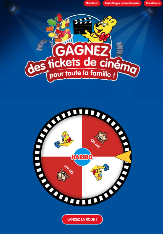 La roue de la fortune captivante d’Haribo