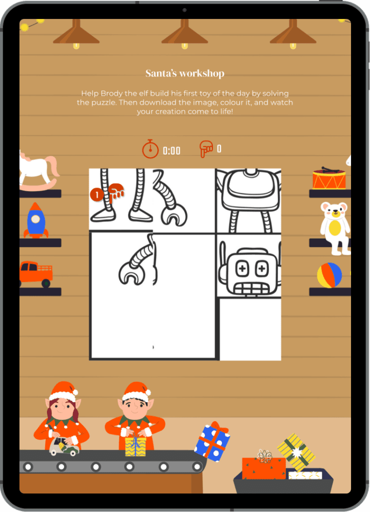 ipad-santa-workshop-puzzle-christmas-marketing-campaign