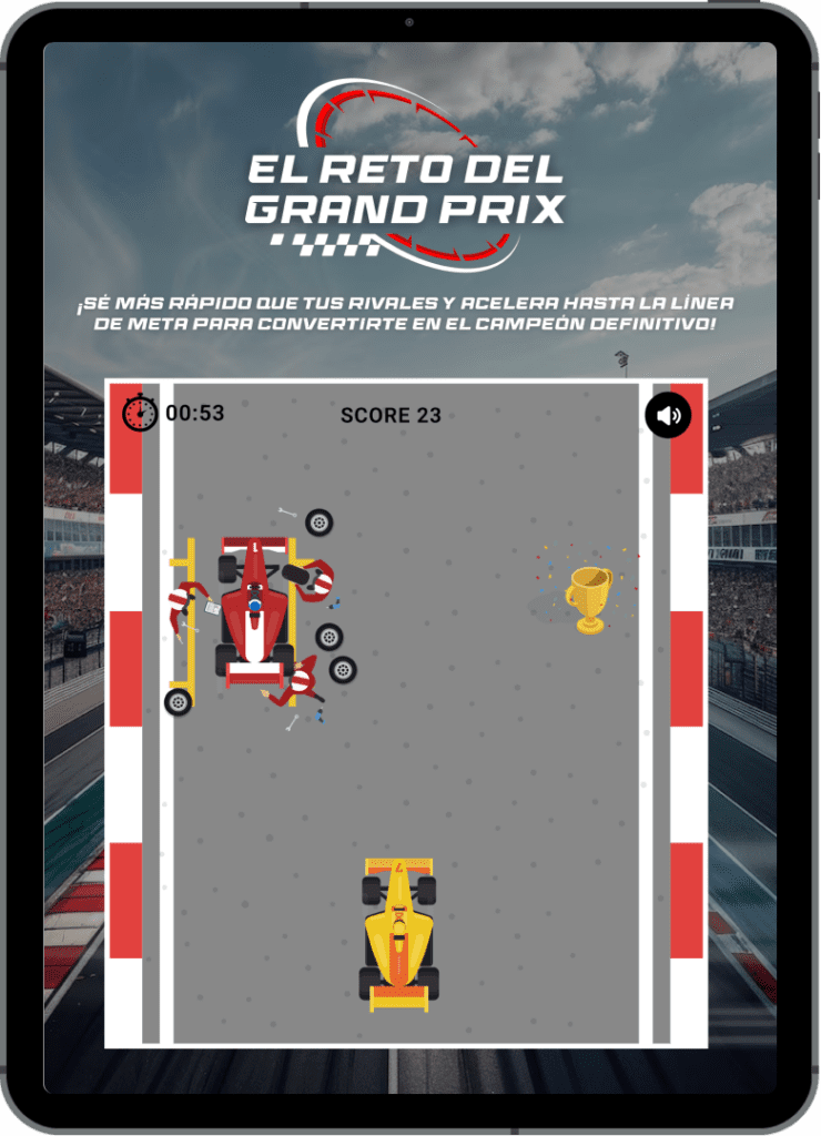 ipad-carrera-de-obstaculo-F1-gamificacion-en-marketing-campanas-creativas