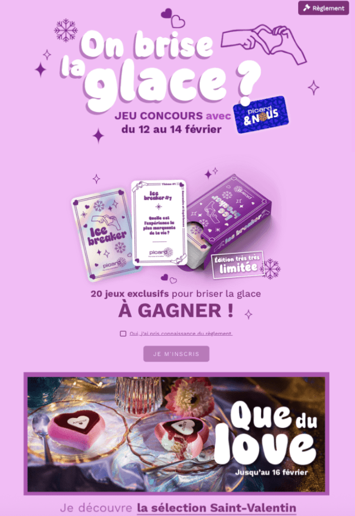Picard’s Valentine’s Day collection prize draw