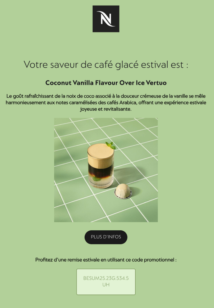 El test de personalidad de cafés helados de Nespresso