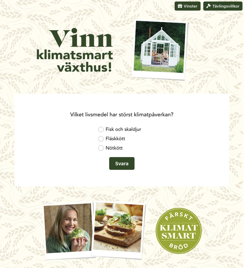 Pågen’s eco-friendly quiz