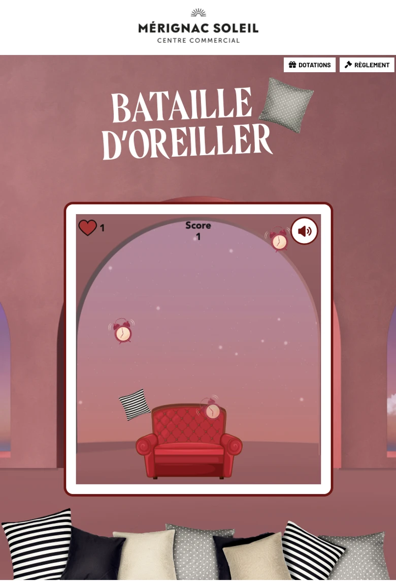 El catcher de pelea de almohadas