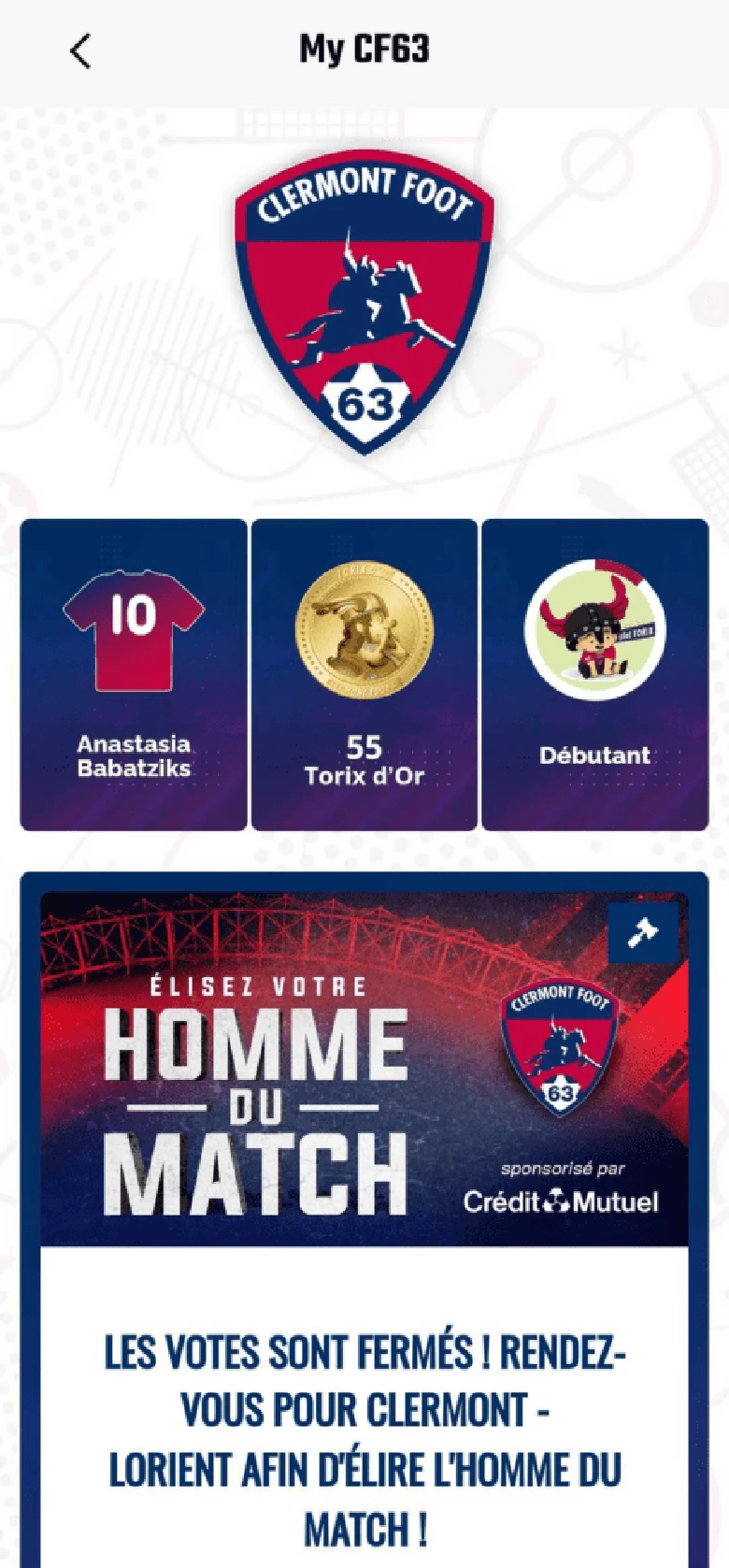 Programa de fidelización deportivo de Clermont